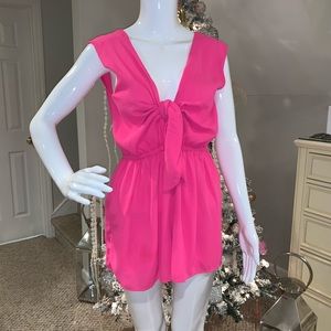 Hot pink romper with beautiful back!